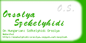 orsolya szekelyhidi business card